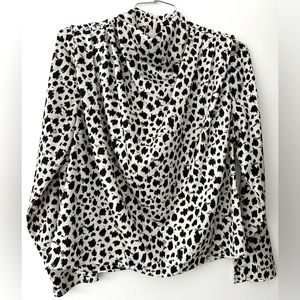 Zara ladies draped neck blouse